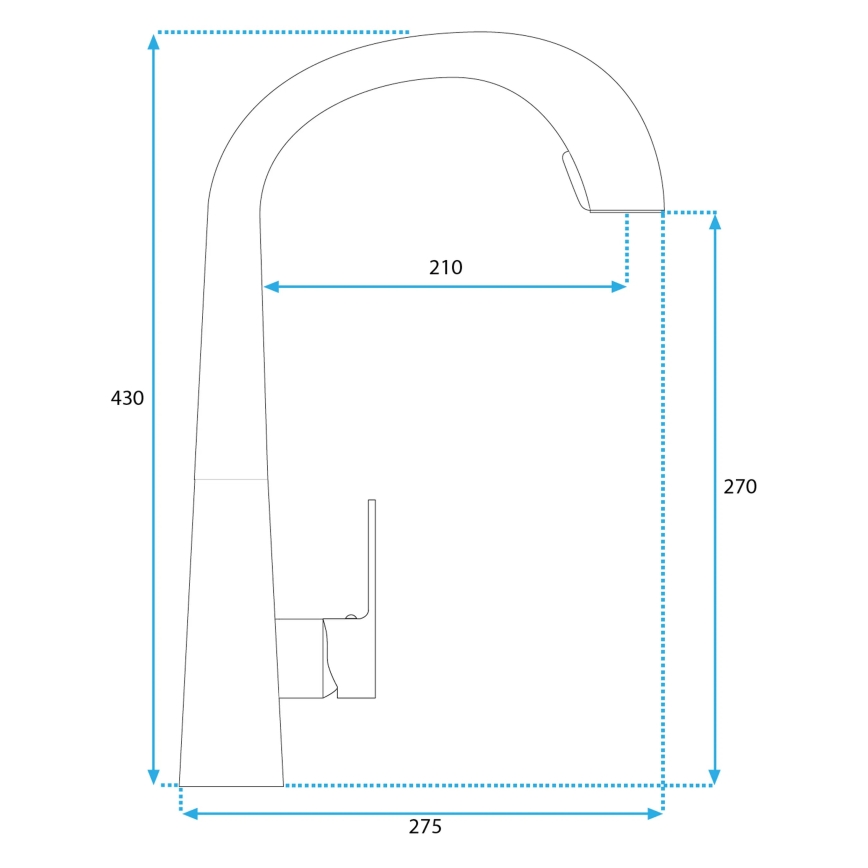 REA-B5312 - Kuhinjska pipa ROSS 43 cm z izvlečno prho, brušeno zlato