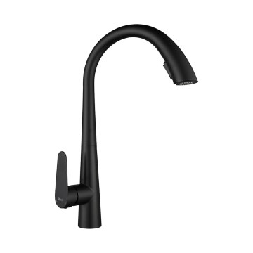 REA-B5313 - Kuhinjska baterija z izvlečno prho ROSS 43 cm črna