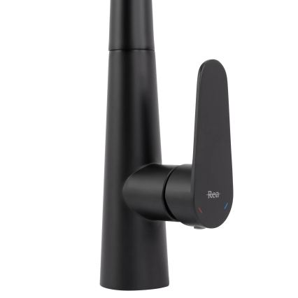 REA-B5313 - Kuhinjska baterija z izvlečno prho ROSS 43 cm črna