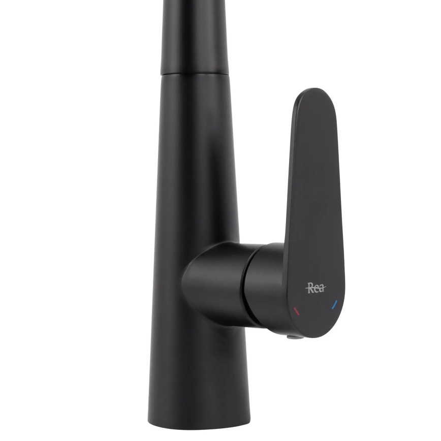 REA-B5313 - Kuhinjska baterija z izvlečno prho ROSS 43 cm črna