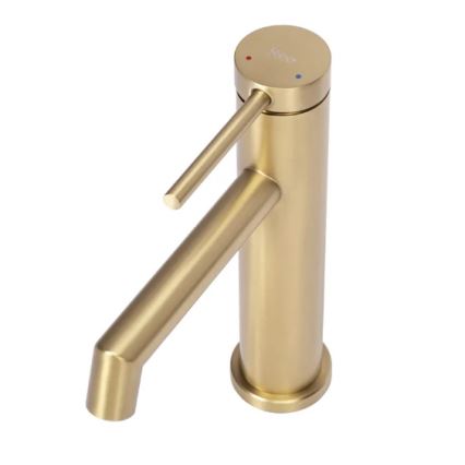 REA-B5316 - Pipa za umivalnik FOSS 20,5 cm brušena zlata