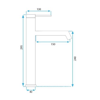 REA-B5319 - Umivalniška baterija FOSS, 29,5 cm, brušeno zlato