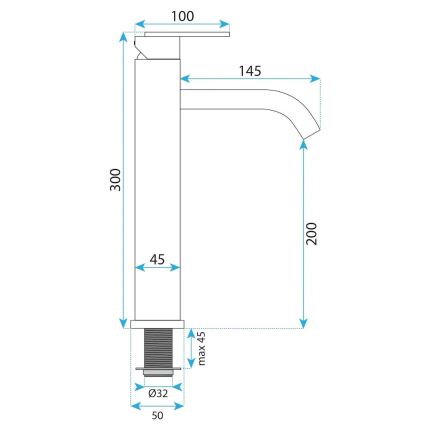 REA-B5510 - Umivalniška armatura ONTARIO 30 cm nikelj
