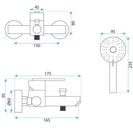 REA-B5513 - Kadni komplet s kopalniško baterijo ONTARIO, krtačeno zlato