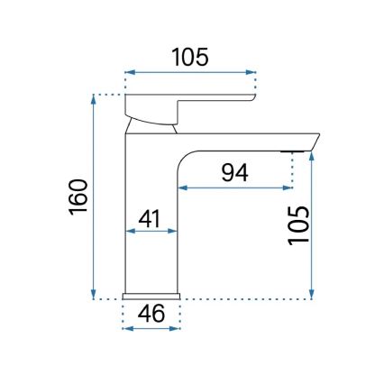 REA-B6410 - Umivalniška pipa ARGUS 16 cm, brušeno zlato