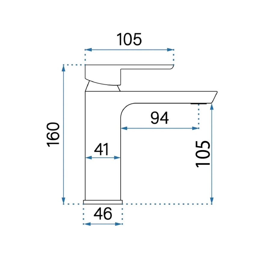 REA-B6410 - Umivalniška pipa ARGUS 16 cm, brušeno zlato