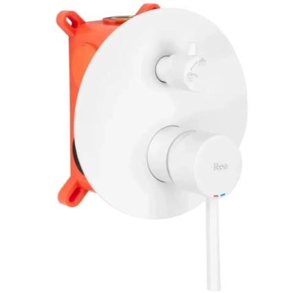 REA-B6440 - Kopalniški komplet za kad s podometno baterijo LUNGO matna bela