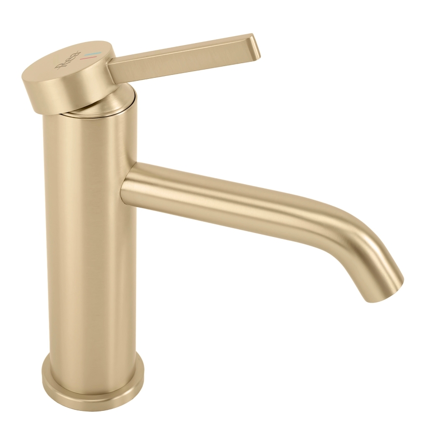 REA-B6533 - Pipa za umivalnik RIVO, 16,5 cm, brušeno zlato