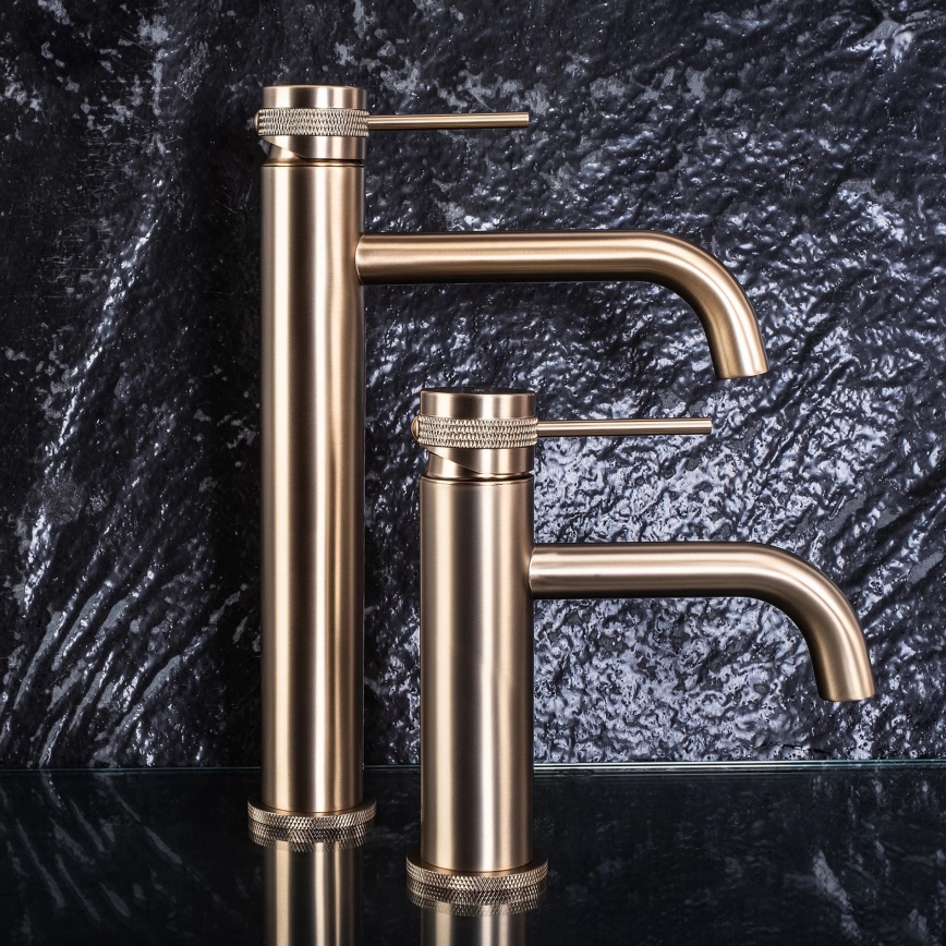 REA-B6896 - Umivalniška armatura LUNGO 28 cm, brušeno zlato