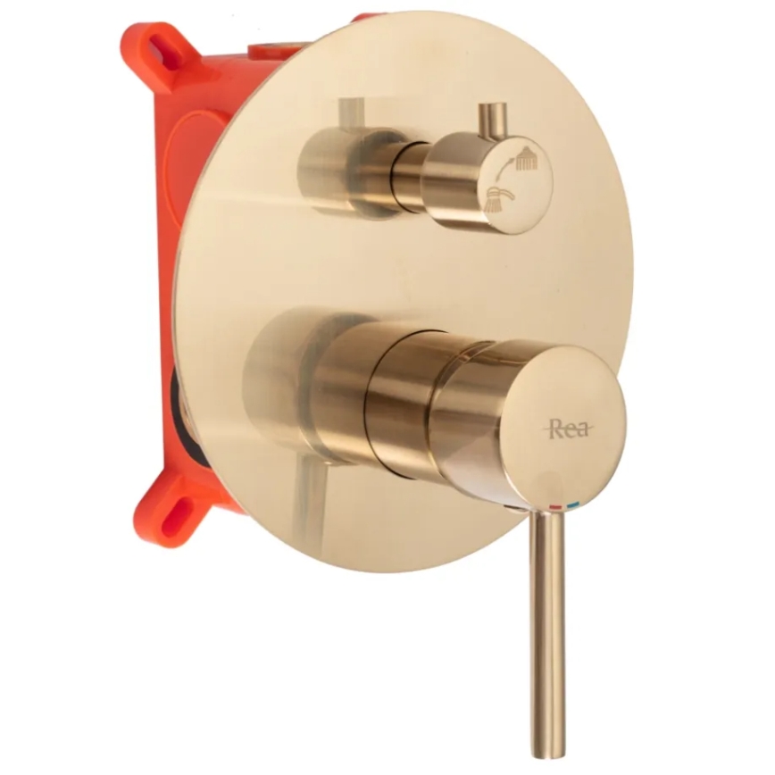 REA-B7503 - Komplet za kad z vgradno baterijo LUNGO, brušeno zlato
