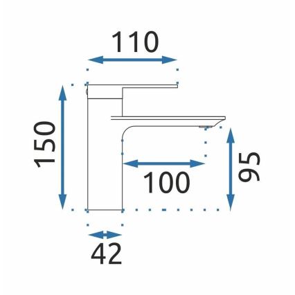 REA-B7960 - Umivalniška armatura STORM 15 cm brušeno zlato
