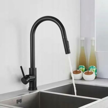 REA-B9147 - Kuhinjska pipa z izvlečnim pršilcem FRESH 39,5 cm mat črna