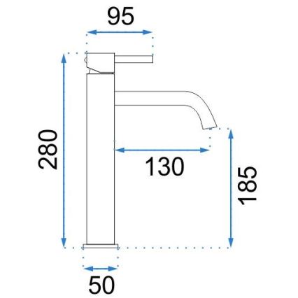 REA-B9409 - Umivalniška baterija LUNGO 28 cm zlata