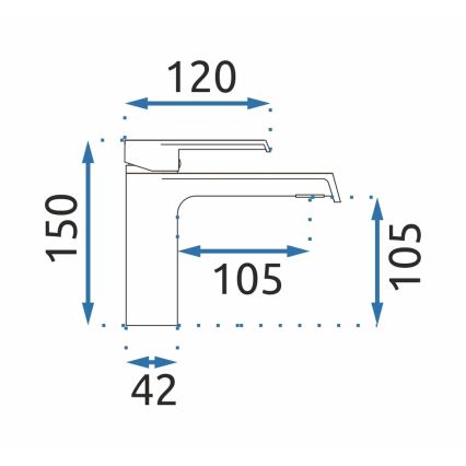 REA-B9969 - Umivalniška baterija HASS 15 cm, brušeno zlato