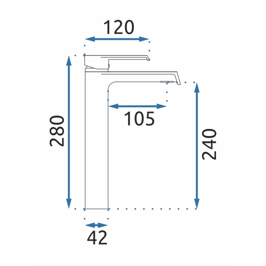 REA-B9971 - Mešalna baterija za umivalnik HASS 28 cm, brušeno zlato