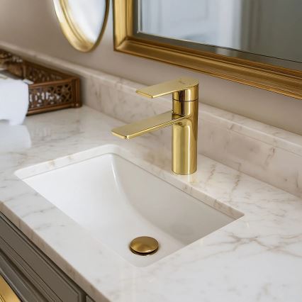 REA-B9981 - Baterija za umivalnik STORM 15 cm zlata