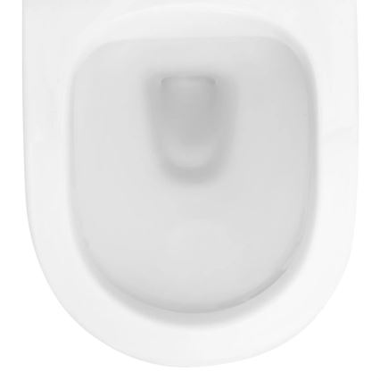 REA-C2760 - Viseča WC školjka s sedežno desko CARLO FLAT MINI RIMLESS keramika/sijajna bela
