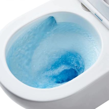 REA-C6390 - Viseča WC školjka s sedežem CARTER TORNADO RIMLESS keramika/imitacija kamna
