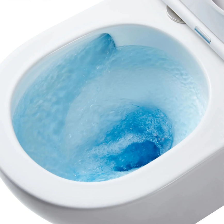 REA-C6390 - Viseča WC školjka s sedežem CARTER TORNADO RIMLESS keramika/imitacija kamna