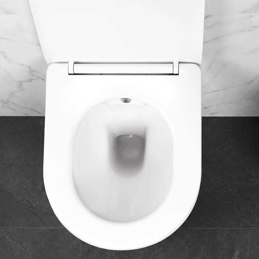REA-C9701 - Viseča WC školjka z bidetno prho in sedežno desko CARLO LUX keramika/bela