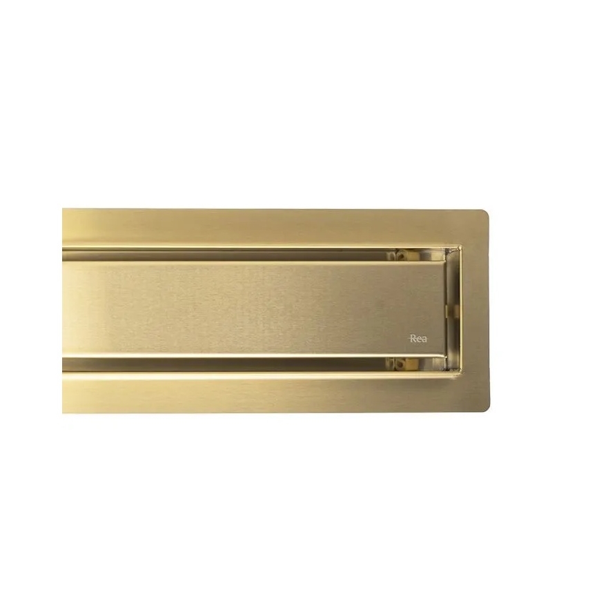 REA-G2702 - Odtočni žleb NEOX PRO 70 cm nerjaveče jeklo/brušeno zlato