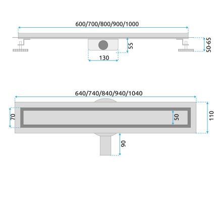 REA-G2743 - Odtočni žleb NEOX PRO 60 cm, zlati