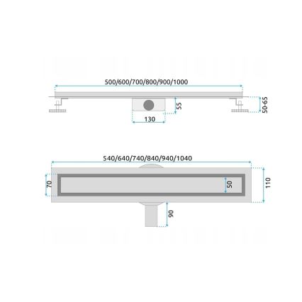 REA-G5807 - Odtokni žleb NEOX PRO 60 cm nerjaveče jeklo