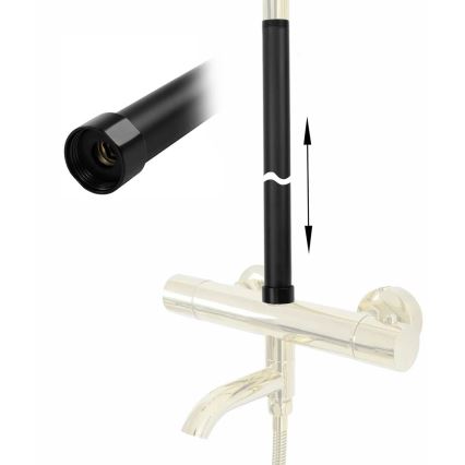 REA-K0880 - Podaljšna palica za tuš/banjno garnituro 51,5 cm mat črna