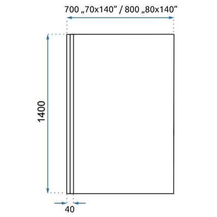 REA-K7390 - Kopalna stena LAGOS 140x80 cm črna/prozorna