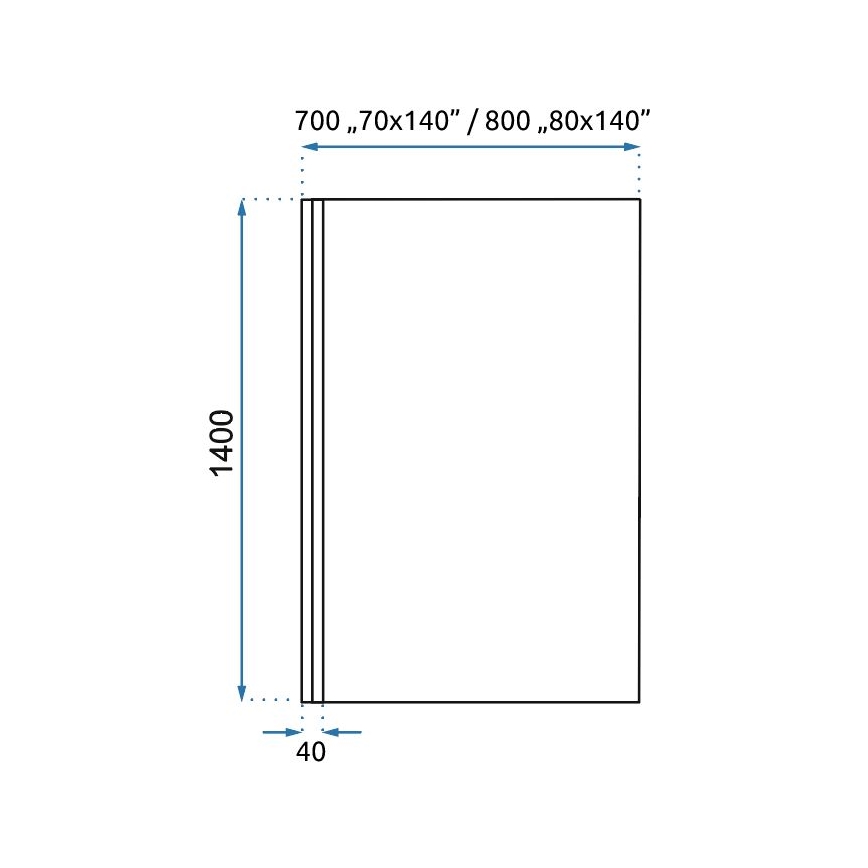 REA-K7390 - Kopalna stena LAGOS 140x80 cm črna/prozorna