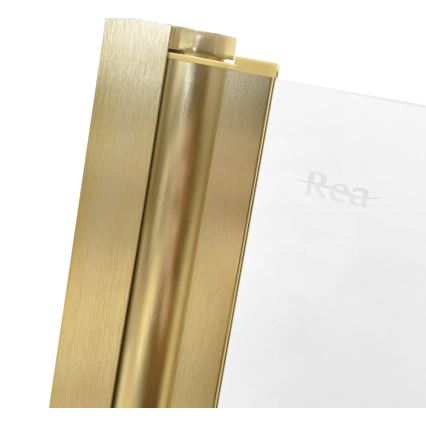 REA-K9777 - Zložljiva kadna stena AGAT 140x100 cm brušeno zlato/prozorno