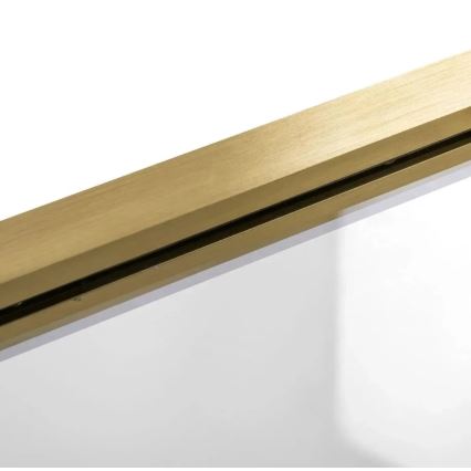 REA-K9777 - Zložljiva kadna stena AGAT 140x100 cm brušeno zlato/prozorno