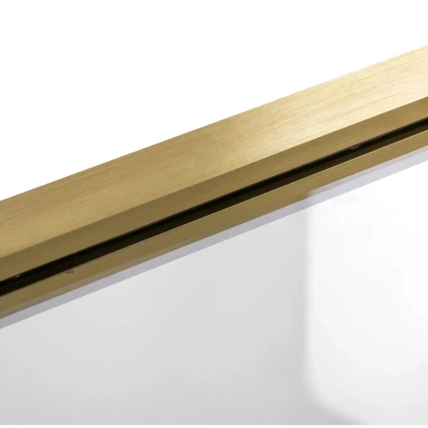REA-K9777 - Zložljiva kadna stena AGAT 140x100 cm brušeno zlato/prozorno