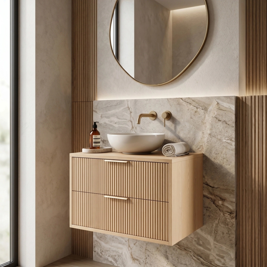 REA-M0408 - Viseča kopalniška omara pod umivalnik MONO 60x47 cm bežna