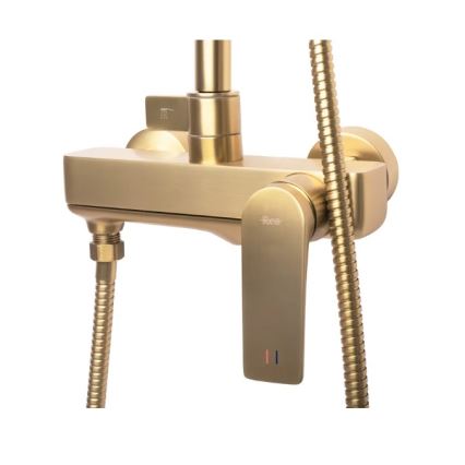 REA-P2400 - Tuš set z baterijo AVALON v brušenem zlatu