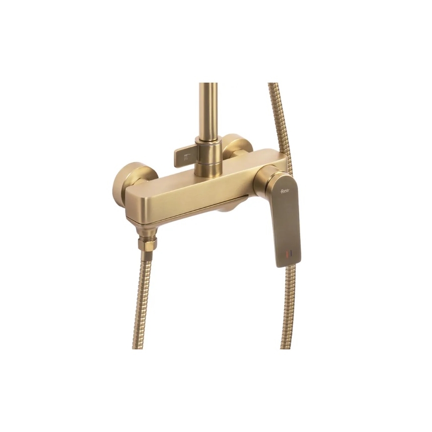 REA-P2400 - Tuš set z baterijo AVALON v brušenem zlatu