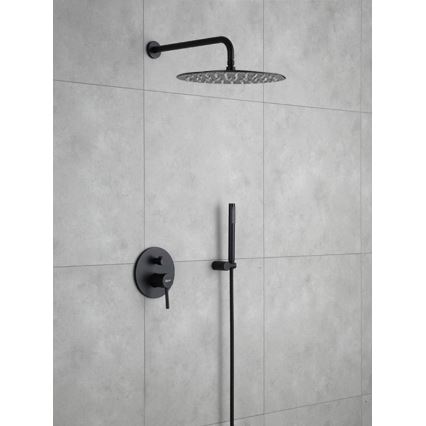 REA-P4100 - Tušni komplet s podometno baterijo LUNGO, črn