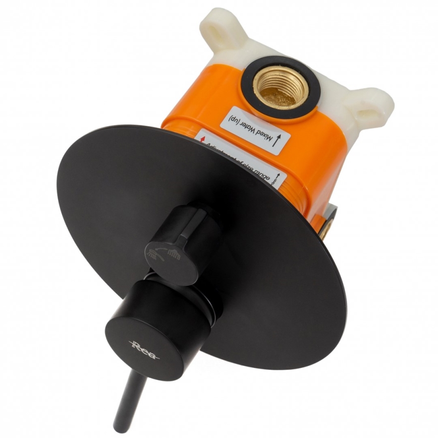 REA-P4100 - Tušni komplet s podometno baterijo LUNGO, črn