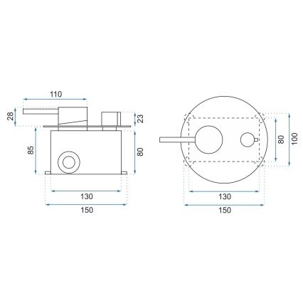 REA-P4100 - Tušni komplet s podometno baterijo LUNGO, črn