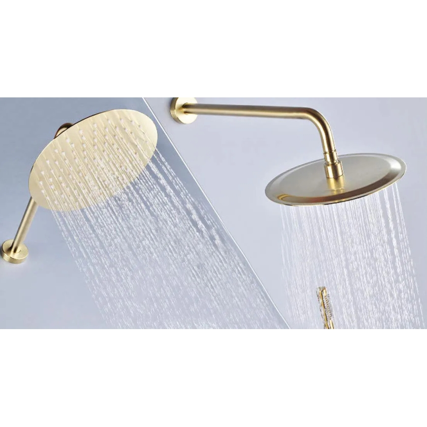 REA-P4110 - Tuš set z vgradno baterijo LUNGO v zlati barvi