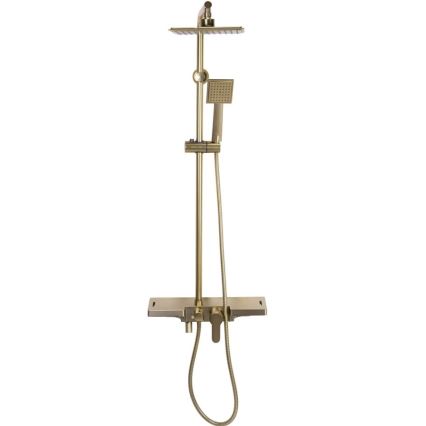REA-P4121 - Tuš komplet z mešalno armaturo BRAVO, brušeno zlato