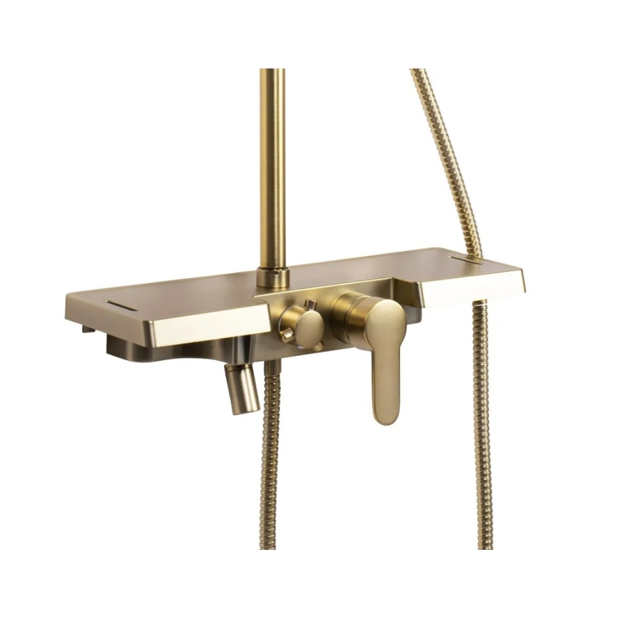 REA-P4121 - Tuš komplet z mešalno armaturo BRAVO, brušeno zlato
