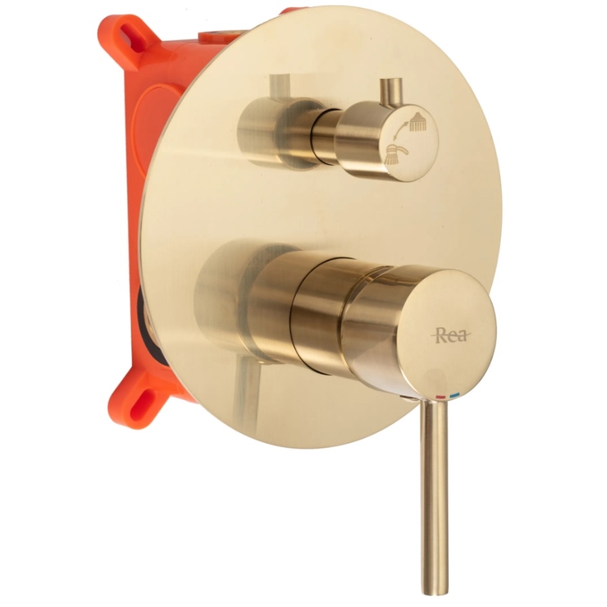 REA-P4160 - Tuš set s podometno baterijo LUNGO, brušeno zlato