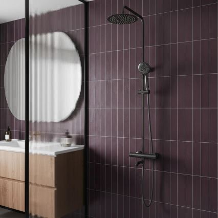 REA-P6386 - Tuš komplet z termostatsko baterijo LUNGO titan