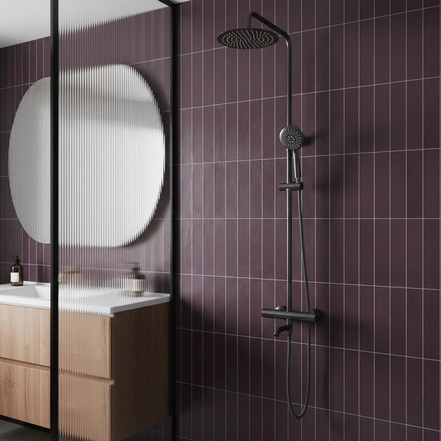 REA-P6386 - Tuš komplet z termostatsko baterijo LUNGO titan