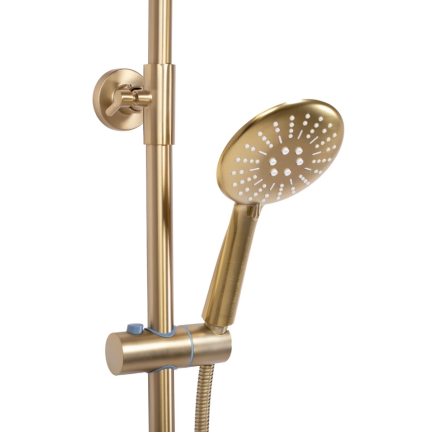 REA-P6604 - Pršna garnitura s termostatsko baterijo LUNGO, brušeno zlato
