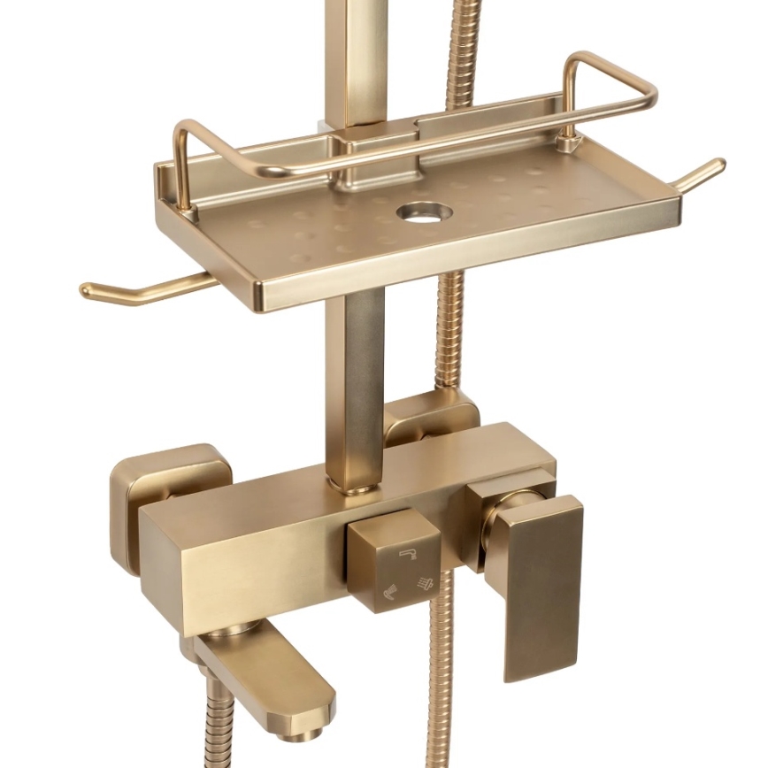 REA-P7050 - Pršna garnitura JACK z mešalno baterijo, brušeno zlato