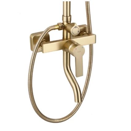 REA-P7841 - Komplet prhe z mešalno armaturo ARGUS, brušeno zlato