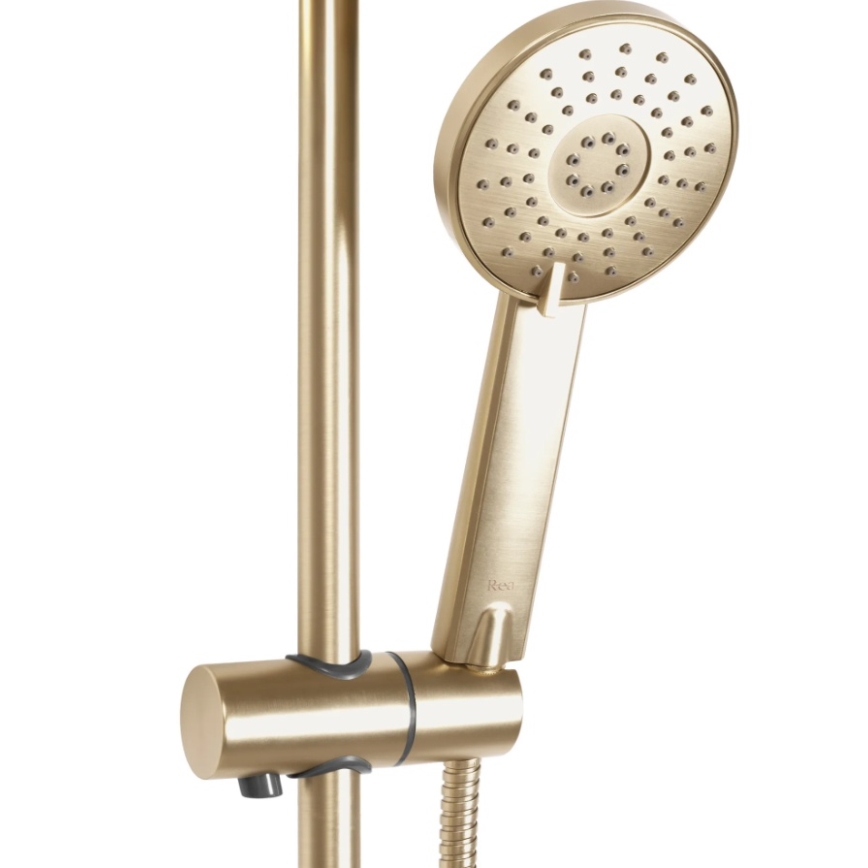 REA-P8413 - Tuš komplet s termostatsko baterijo BLISS, brušeno zlato