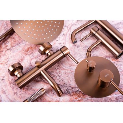 REA-P8807 - Komplet za tuš s termostatsko baterijo LUNGO, krtačen baker